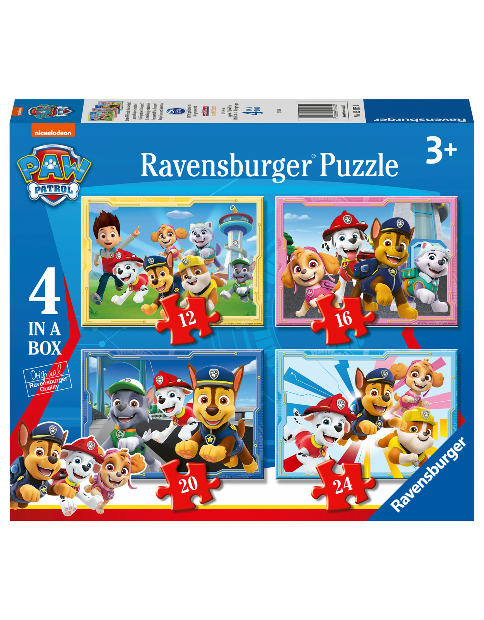 Ravensburger Ravensburger Puzzel 030651 Paw Patrol (12-16-20-24 Stukjes)