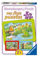 Ravensburger Ravensburger Puzzel 051380 My First Puzzels Kleine Dieren in de Tuin (3x6 Stukjes) Ravensburger Ravensburger Puzzel 051380 My First Puzzels Kleine Dieren in de Tuin (3x6 Stukjes)