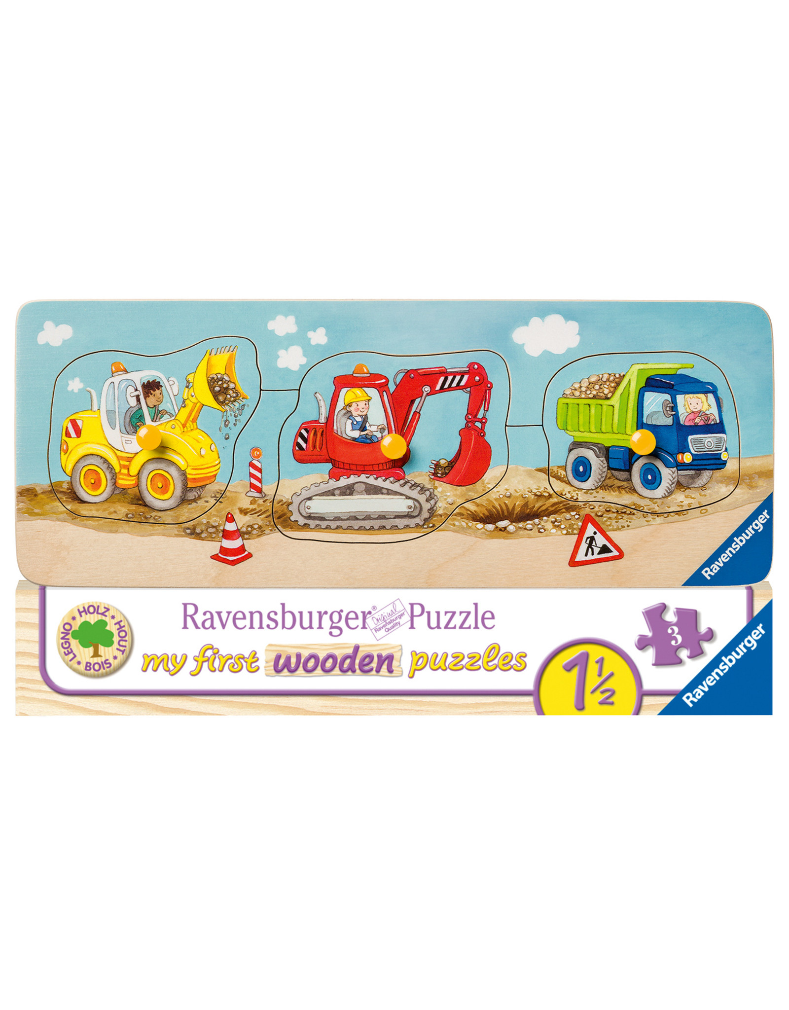 Ravensburger Ravensburger Houten Puzzel 030668 De kleine Bouwplaats (3 Stukjes)