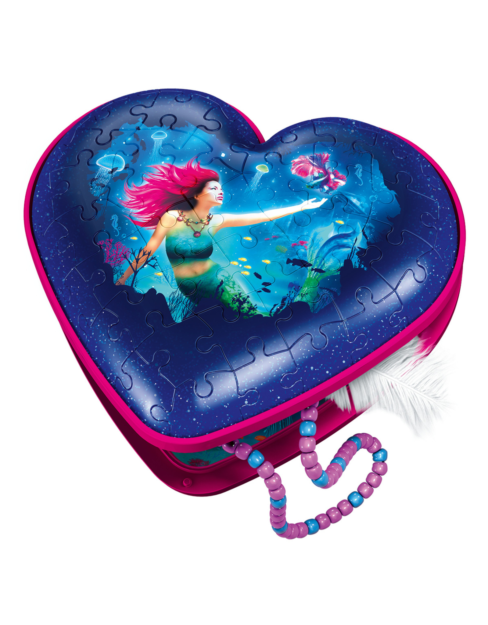 Ravensburger Ravensburger 3D Puzzel 112494 Hartendoosje Enchanting Mermaids - 54 Stukjes