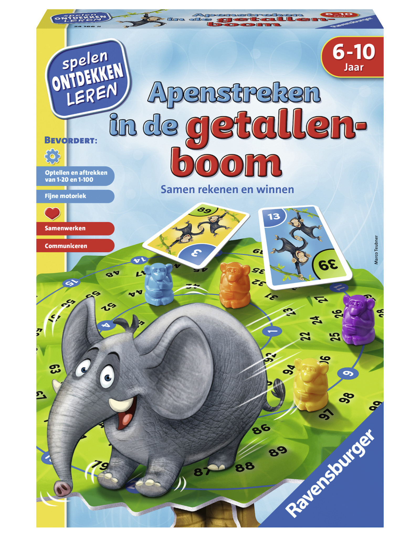 Ravensburger Ravensburger 241668 Apenstreken in de Getallenboom - Leerspel