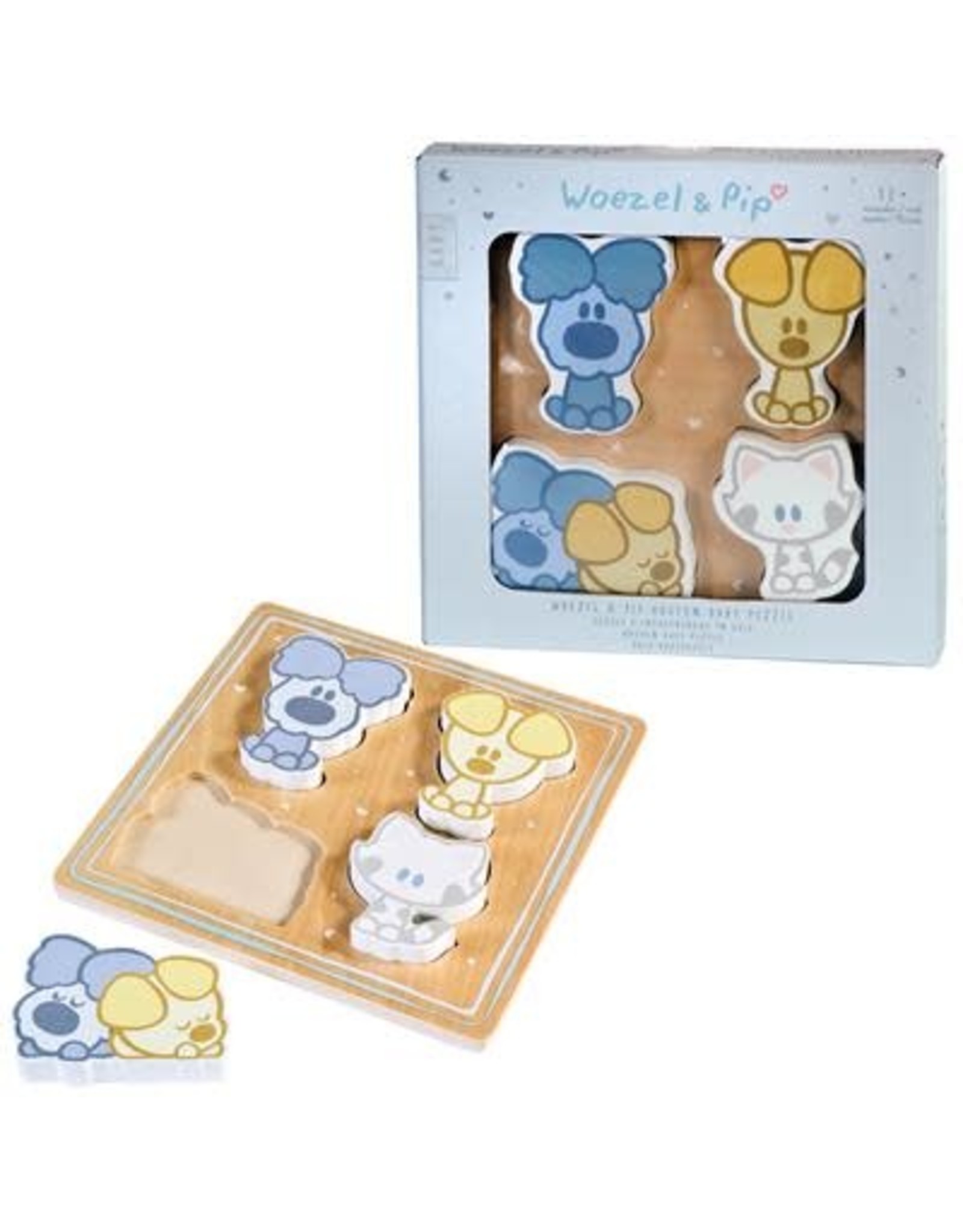 Rubo Toys Woezel en Pip Baby Houten Puzzel