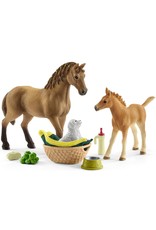 Schleich Schleich Horse Club 42432 Sarah's Verzorgingsset Babydieren