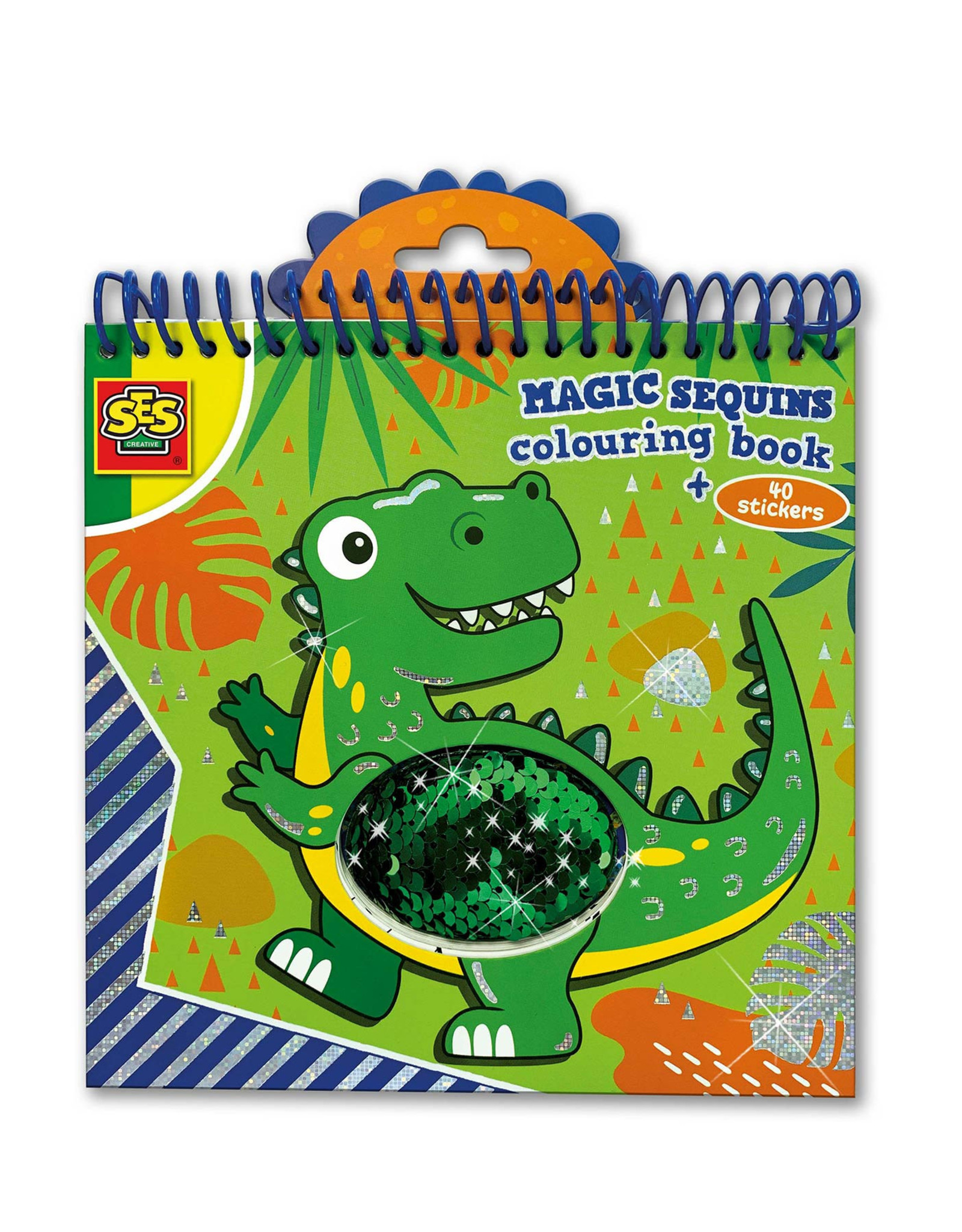 SES Creative SES Creative Magic Pailletten Kleurboek Blauw/Groen