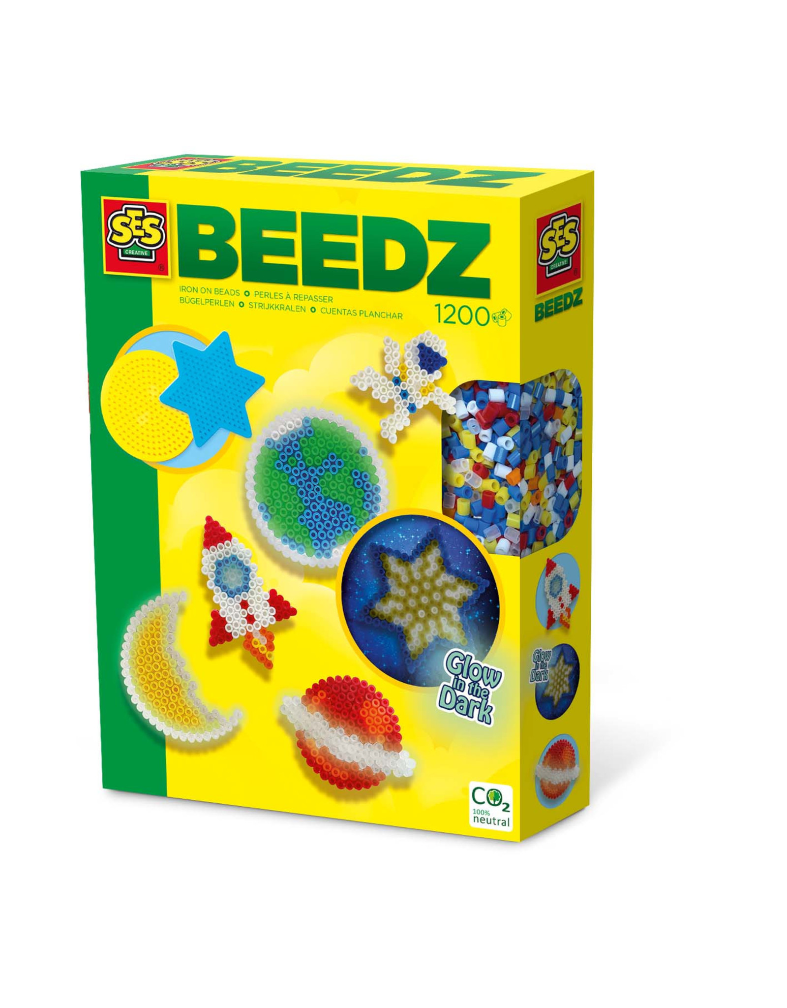 SES Creative SES Creative Beedz 06302 Strijkkralen - Glow in the Dark Universe