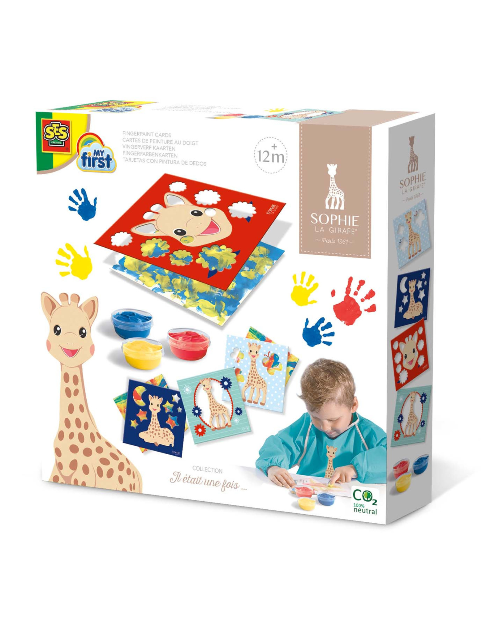 SES Creative SES Creative Sophie la Girafe - Vingerverf kaarten