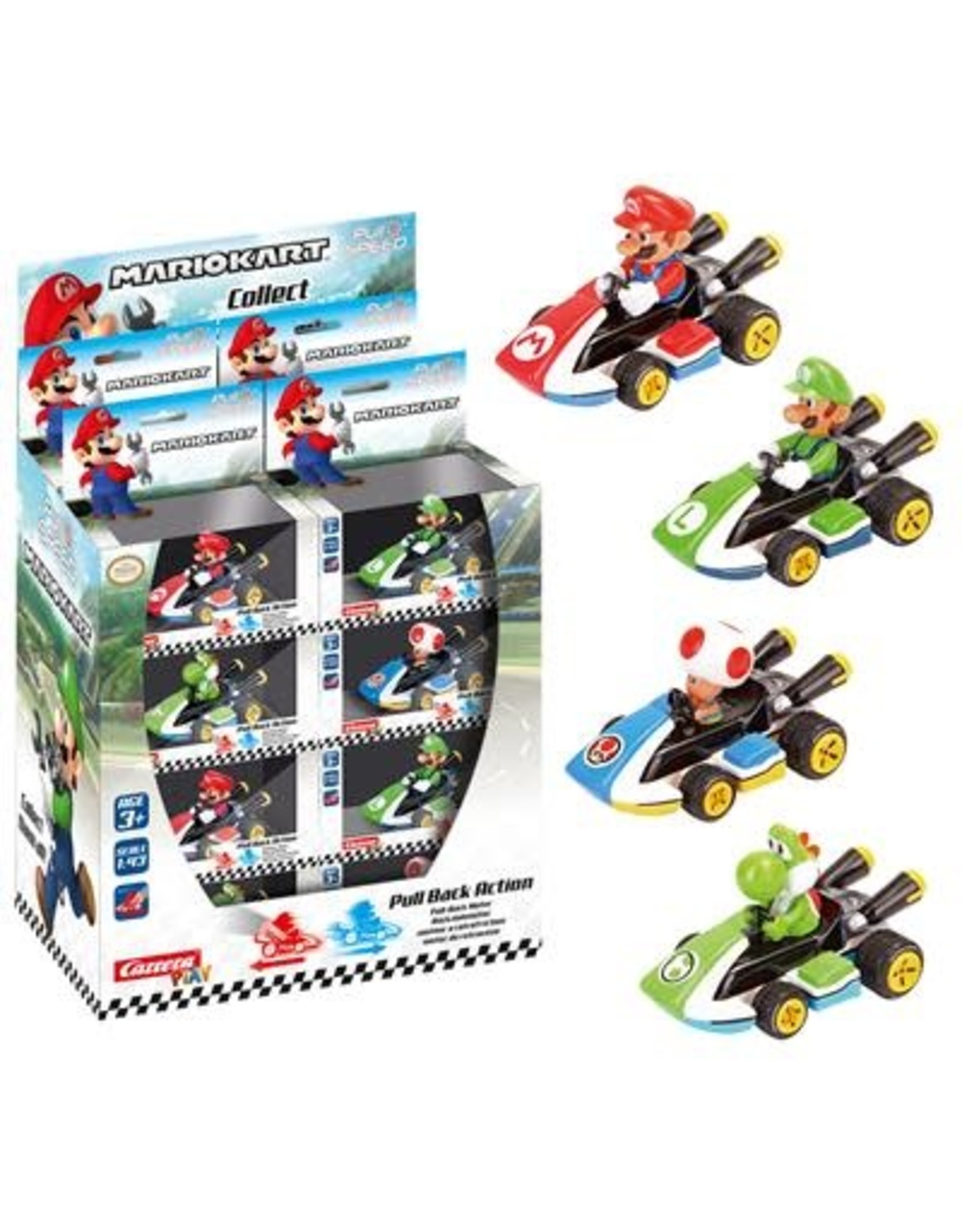 Carrera Nintendo Super Mario Kart 8 - Mario (1:43) - Pull Back Action