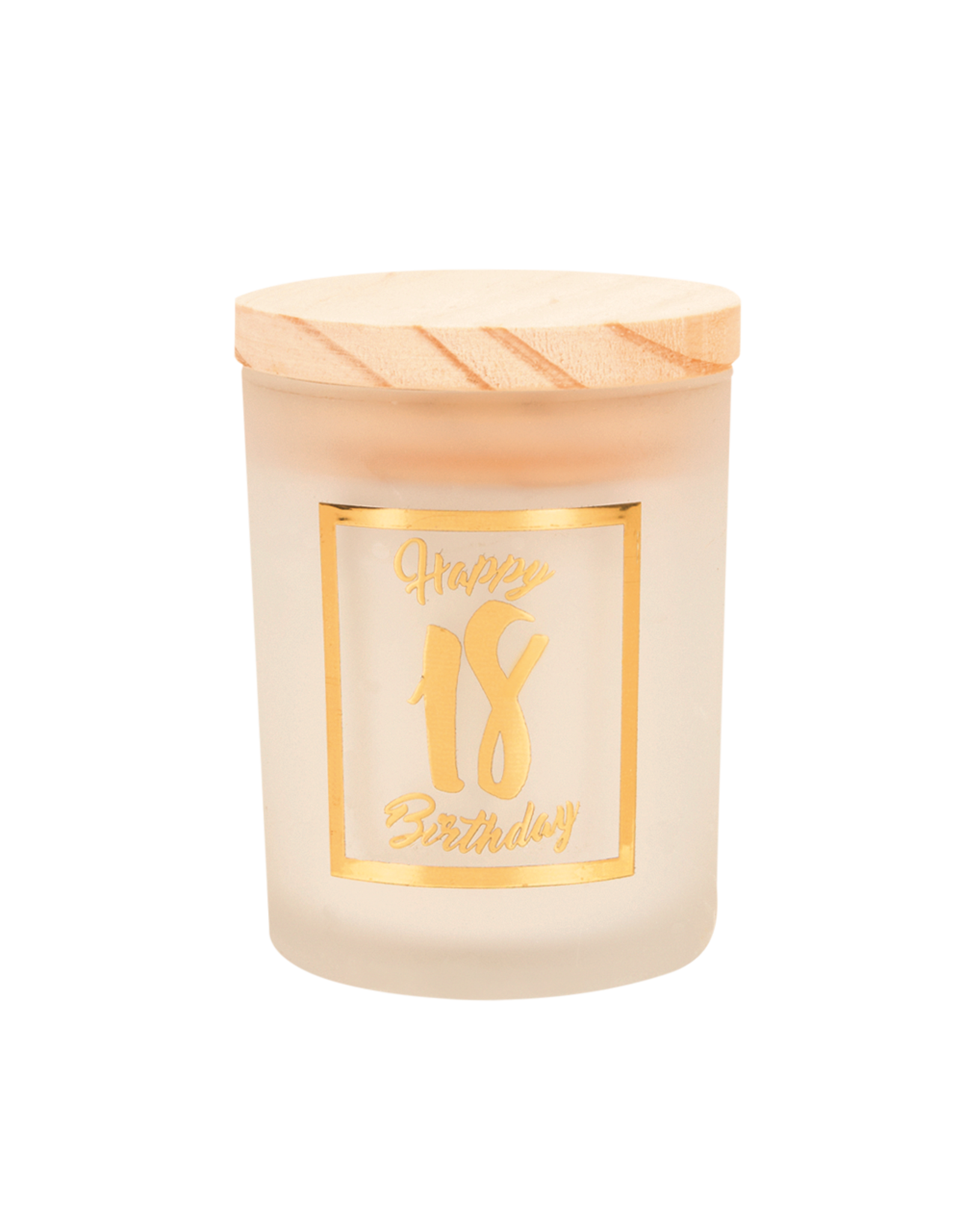 Kleine Geurkaars Goud/Wit - 18 Jaar