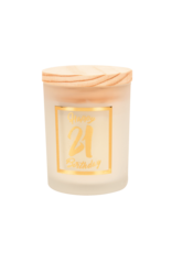 Kleine Geurkaars Goud/Wit - 21 Jaar