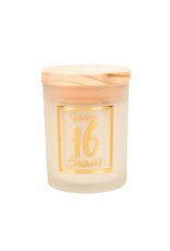 Kleine Geurkaars Goud/Wit - 16 Jaar