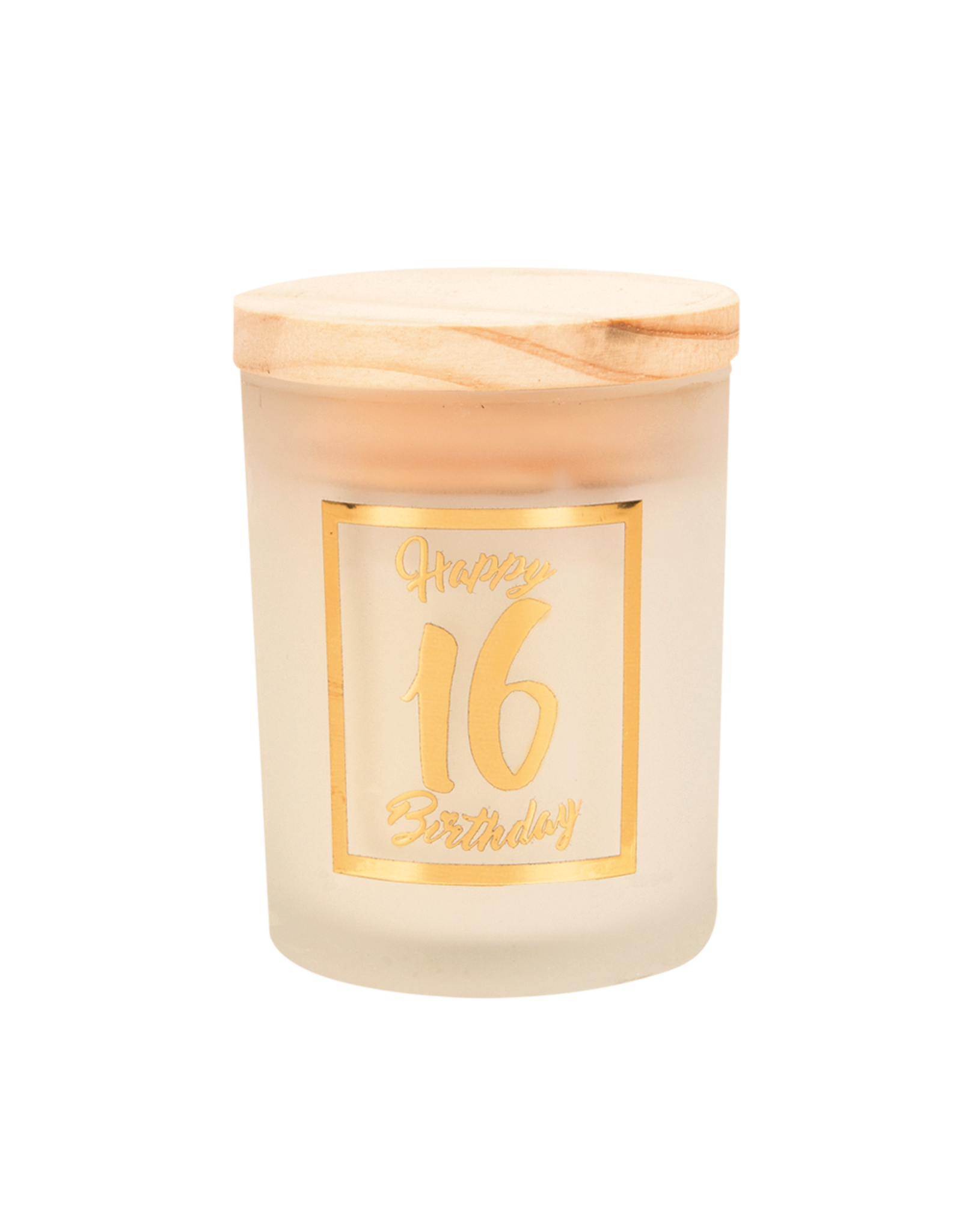 Kleine Geurkaars Goud/Wit - 16 Jaar
