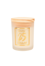 Kleine Geurkaars Goud/Wit - 25 Jaar