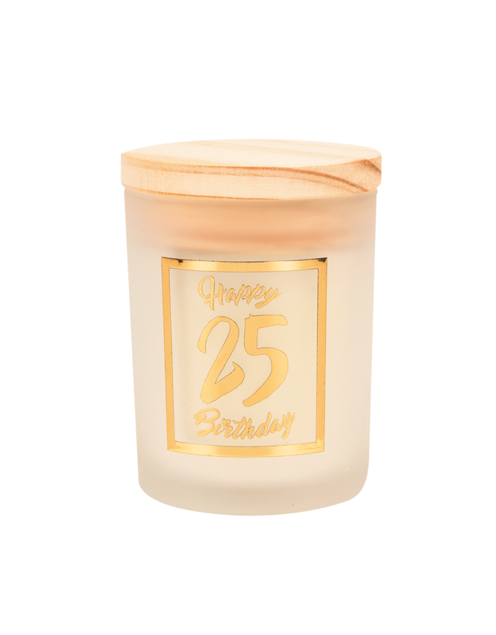 Kleine Geurkaars Goud/Wit - 25 Jaar
