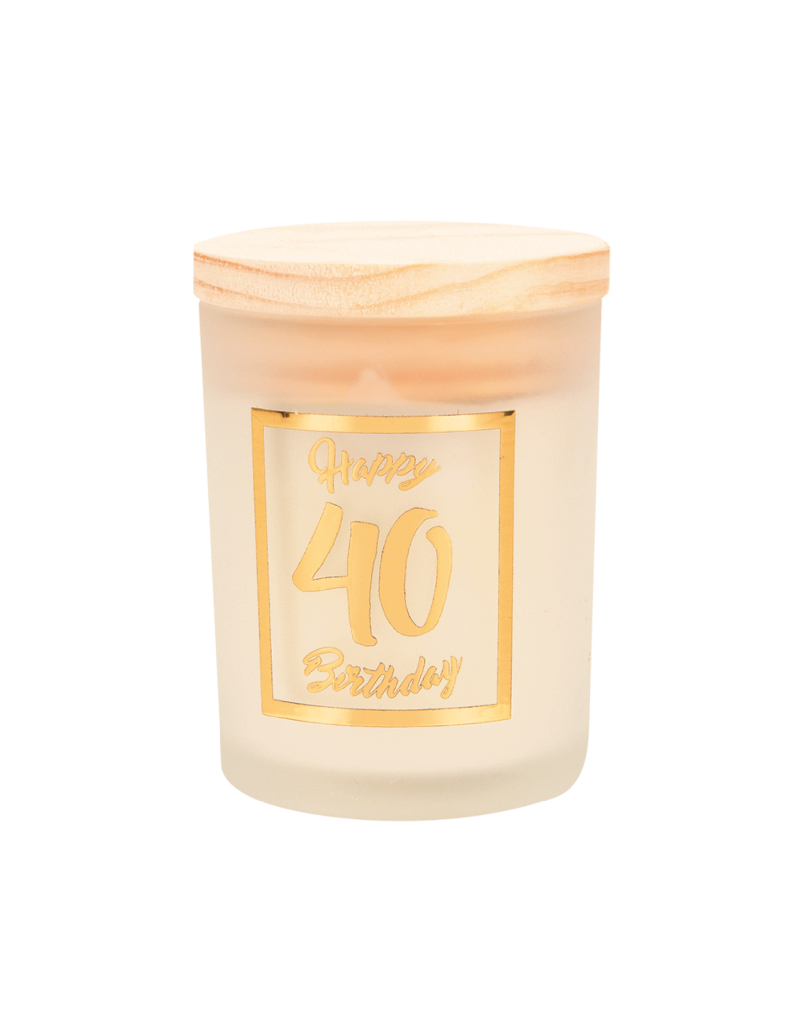Kleine Geurkaars Goud/Wit - 40 Jaar