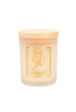 Kleine Geurkaars Goud/Wit - 50 Jaar