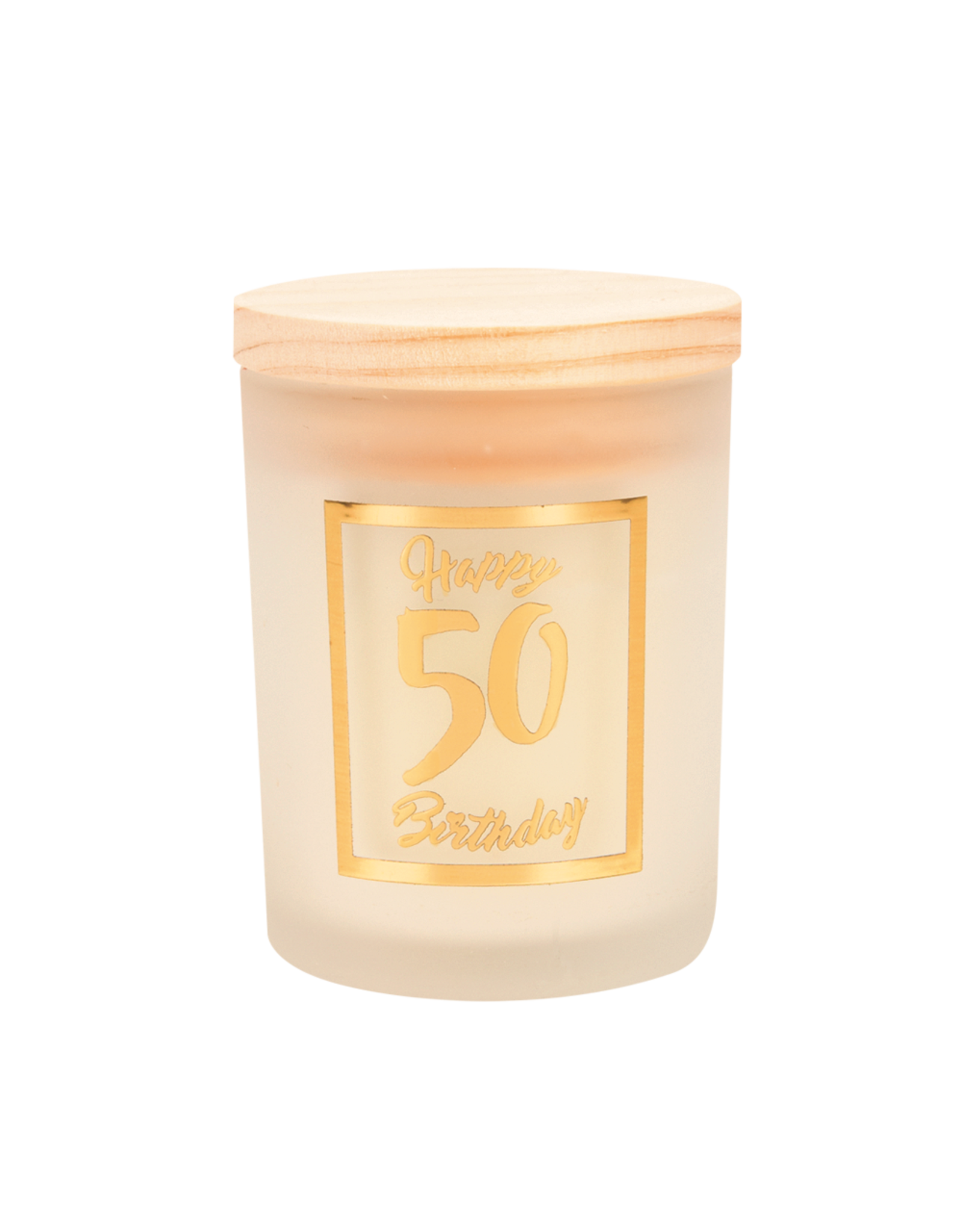 Kleine Geurkaars Goud/Wit - 50 Jaar