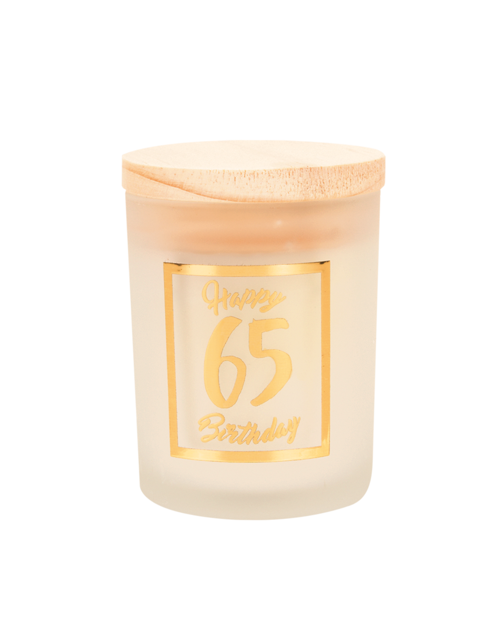 Kleine Geurkaars Goud/Wit - 65 Jaar