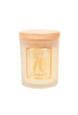 Kleine Geurkaars Goud/Wit - 70 Jaar