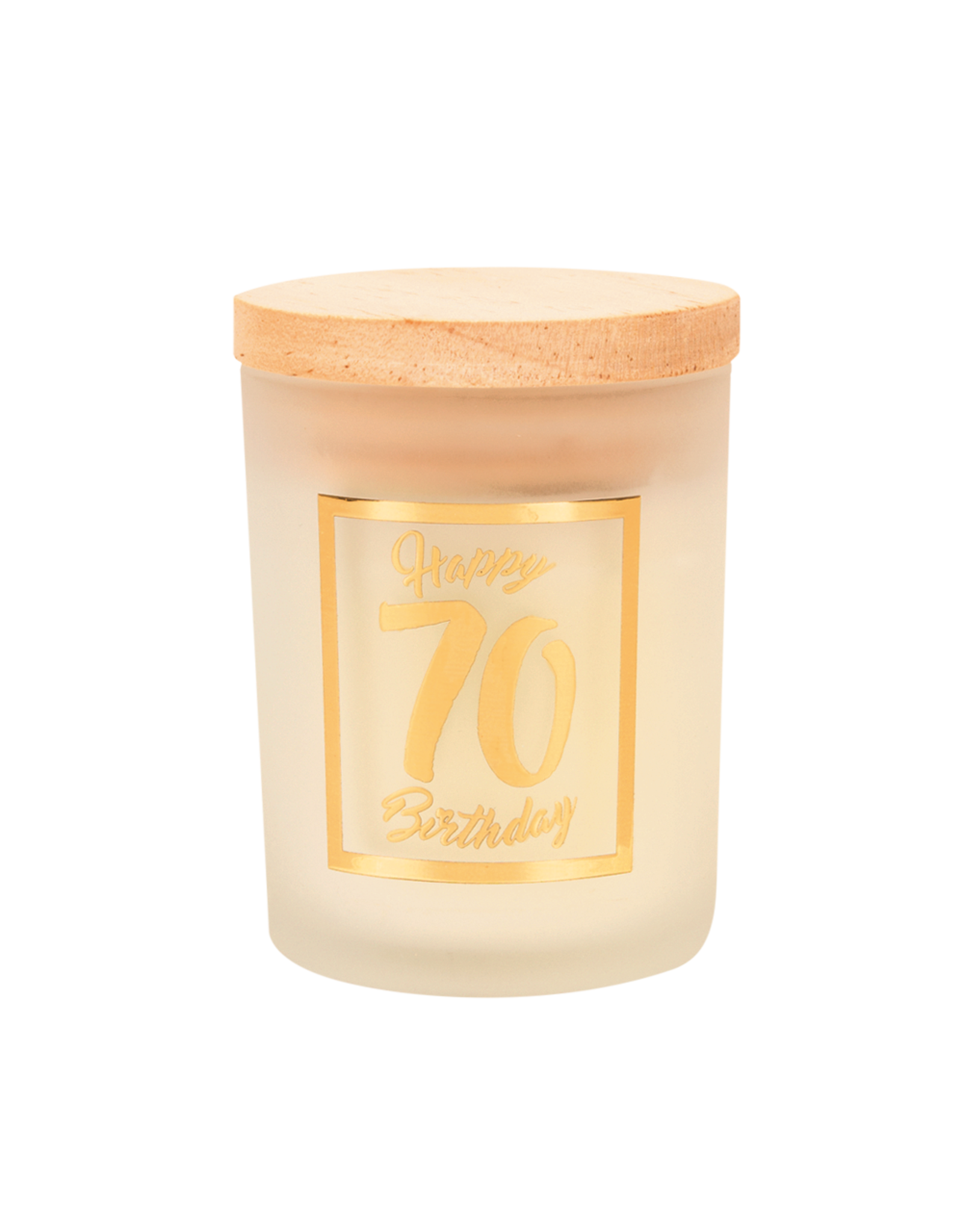 Kleine Geurkaars Goud/Wit - 70 Jaar