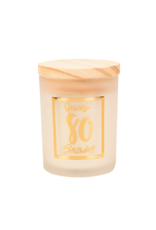 Kleine Geurkaars Goud/Wit - 80 Jaar