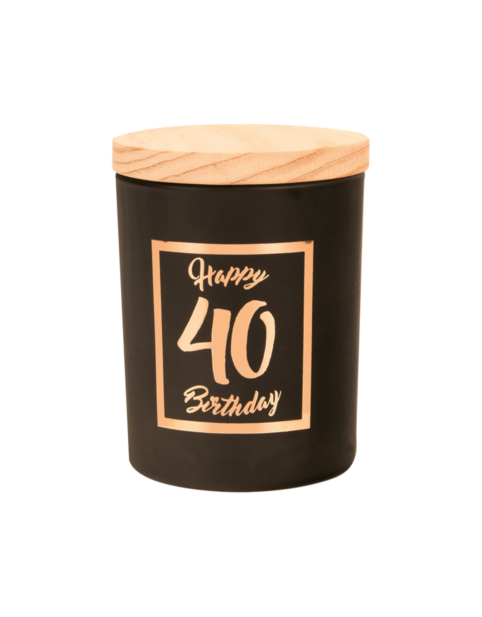 Kleine Geurkaars Rosé/Zwart - 40 Jaar