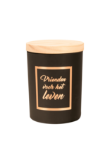 Kleine Geurkaars Rosé/Zwart - Vrienden