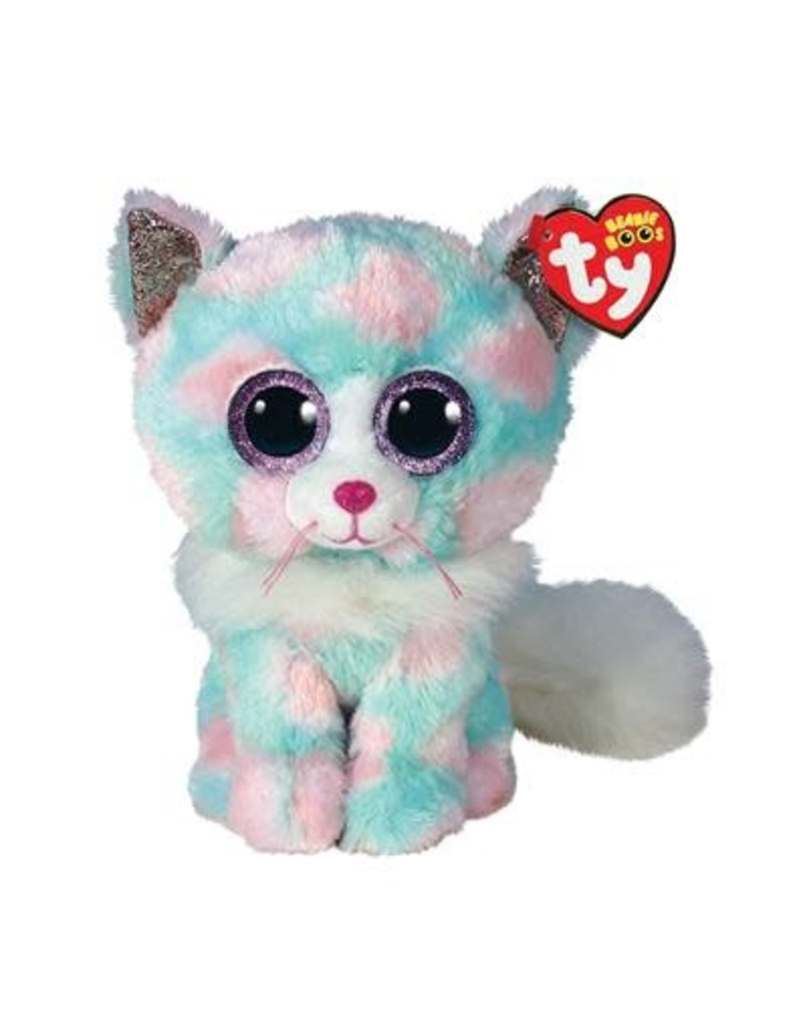 Ty Ty Beanie Buddy Opal de Groen/Roze Kat 24cm