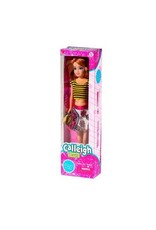 Calleigh Calleigh  Fashion Tienerpop geel/zwart/roze kledingset