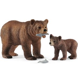 Schleich Schleich Wild Life 42473 Moeder Grizzly Beer met Jong