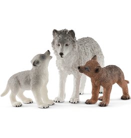 Schleich Schleich Wild Life 42472 Moeder Wolf Met Puppy's