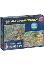 Jumbo Jumbo Puzzel Jan van Haasteren 20049 Muziekwinkel+Vakantiekriebels  2x1000 stukjes