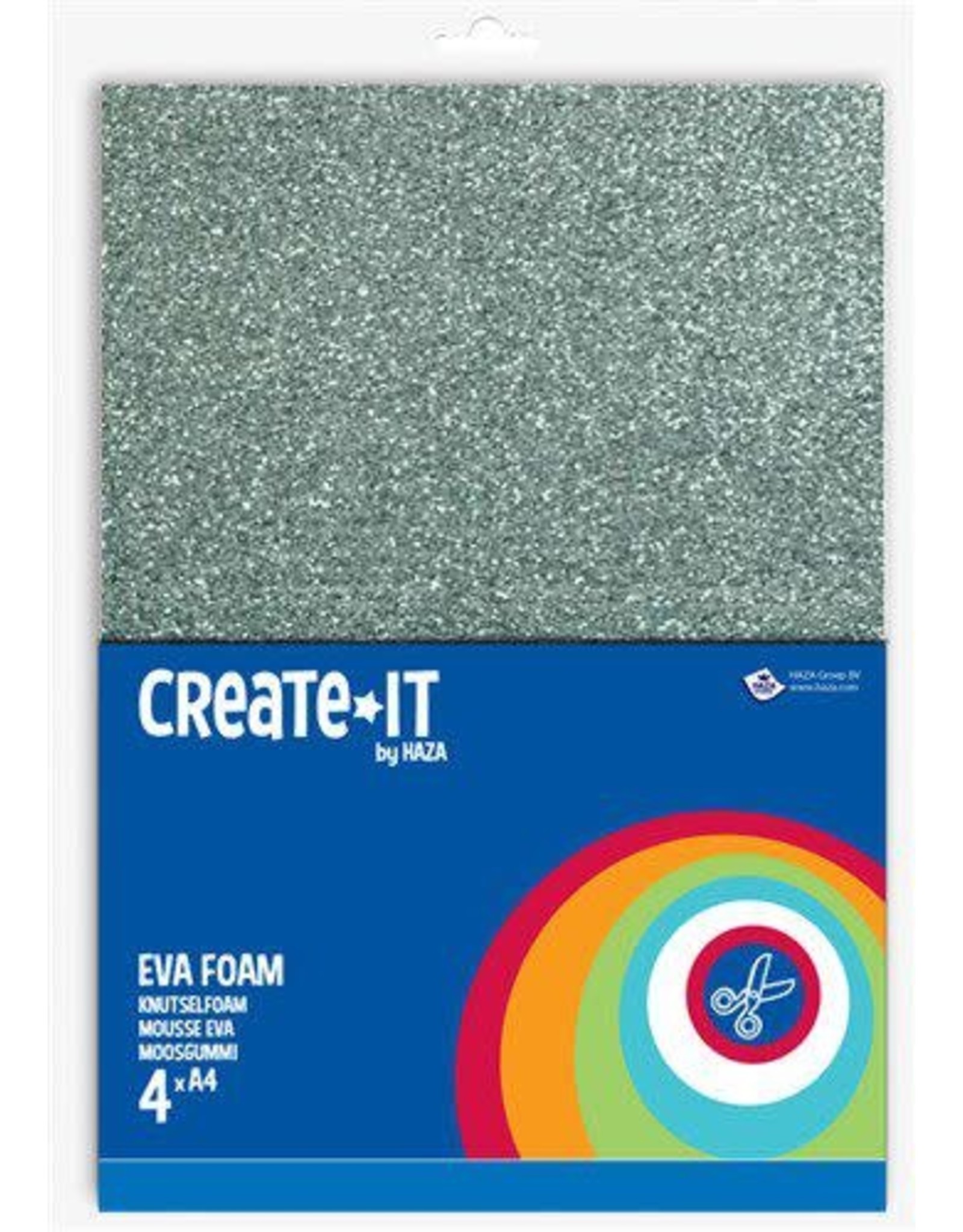 Create-It Haza Create-it  Foam Glitter A4 - 4 vel