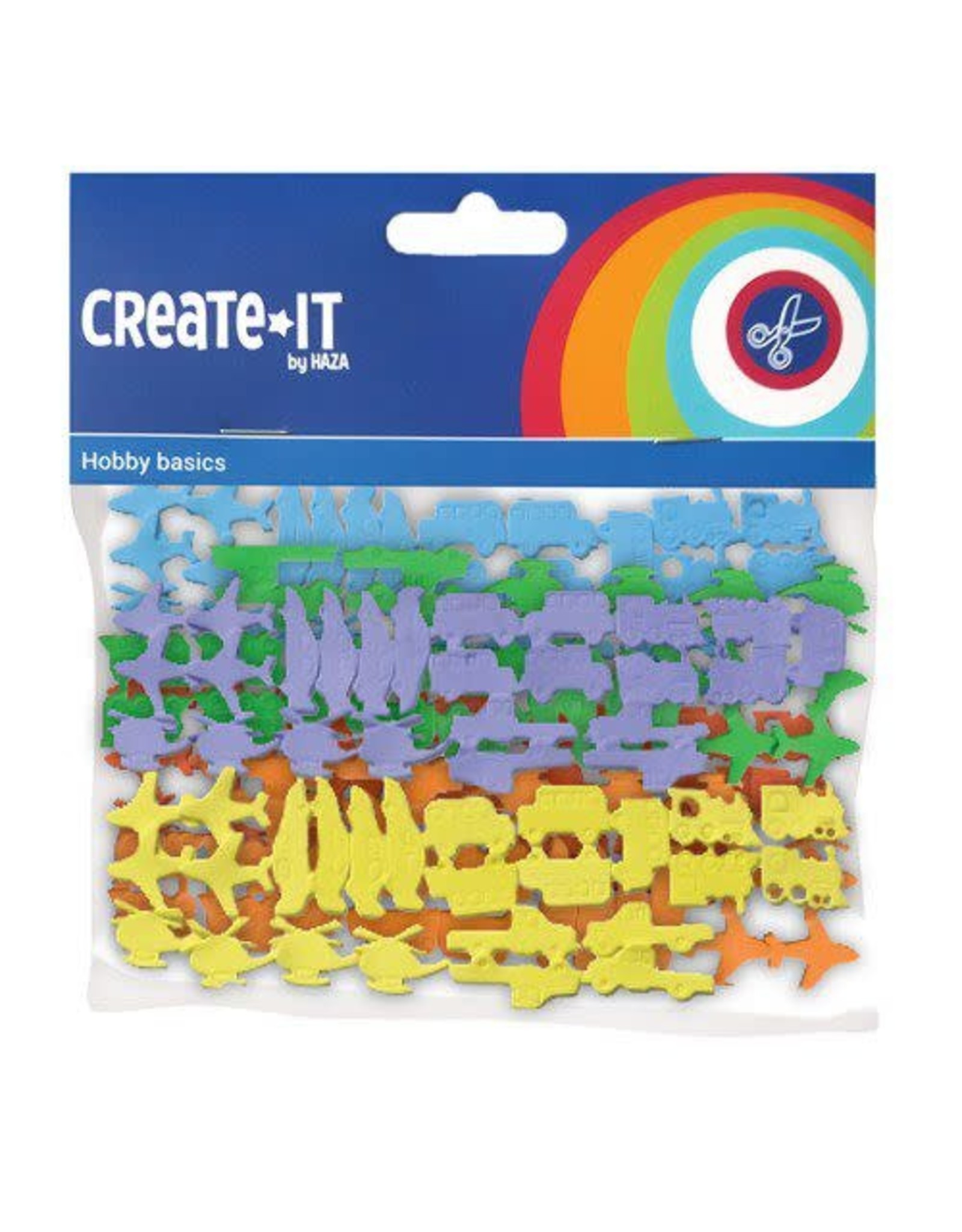 Create-It Haza Create-it Foam Voertuigenmix  72stuks