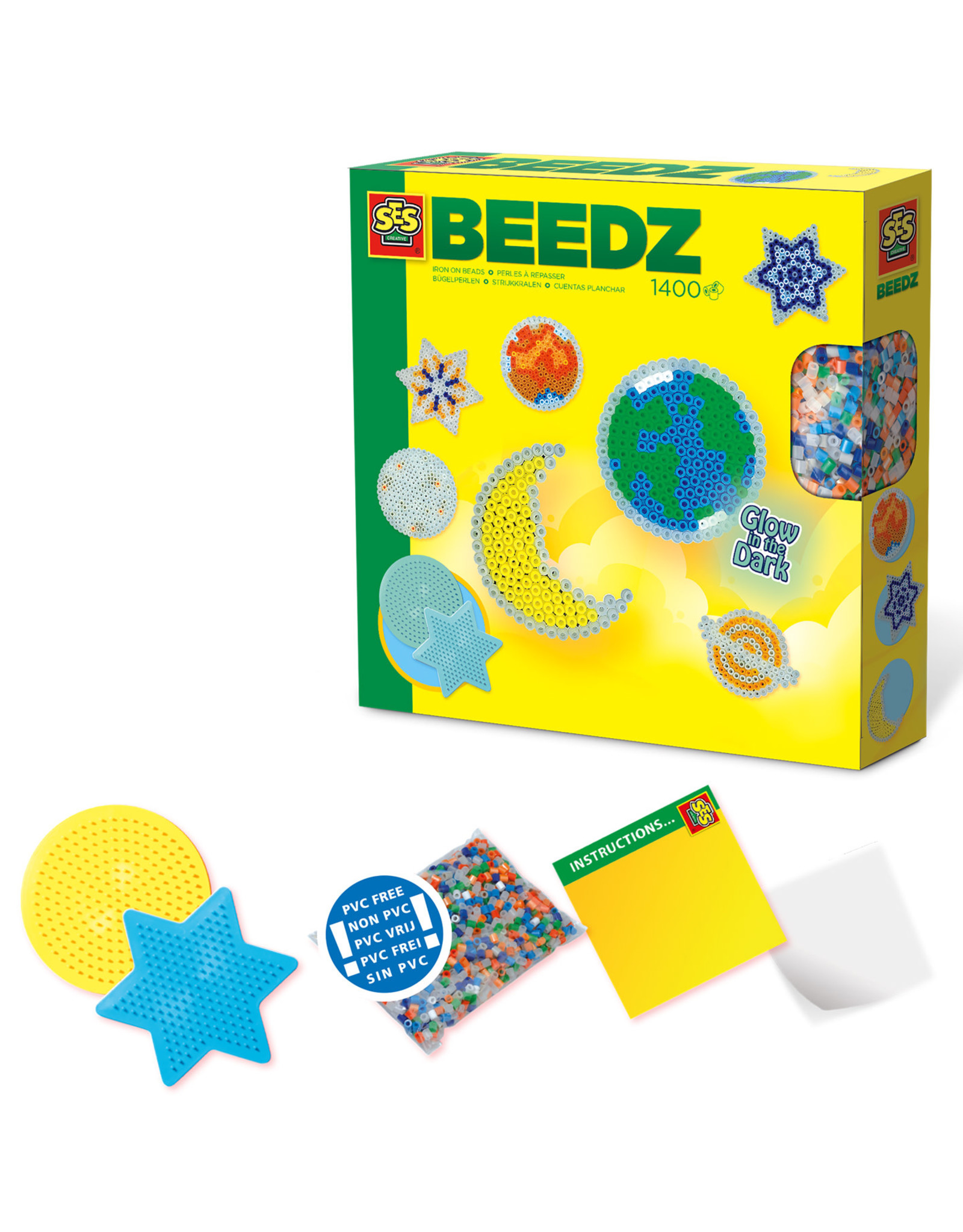 SES Creative SES Creative Beedz 06105 Glow in the Dark Sterrenset