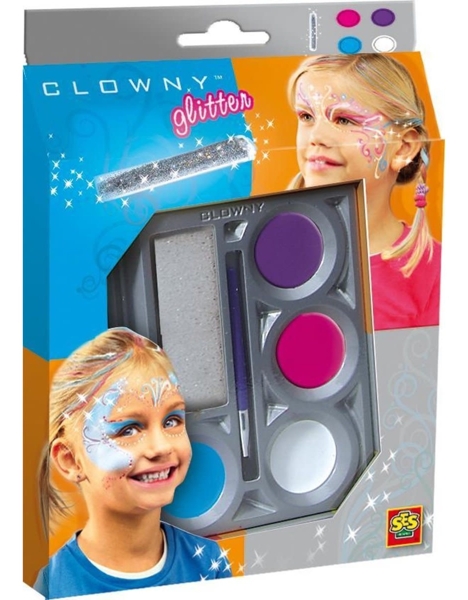 SES Creative SES Creative Clowny 09634 Aquaschmink met Glitter