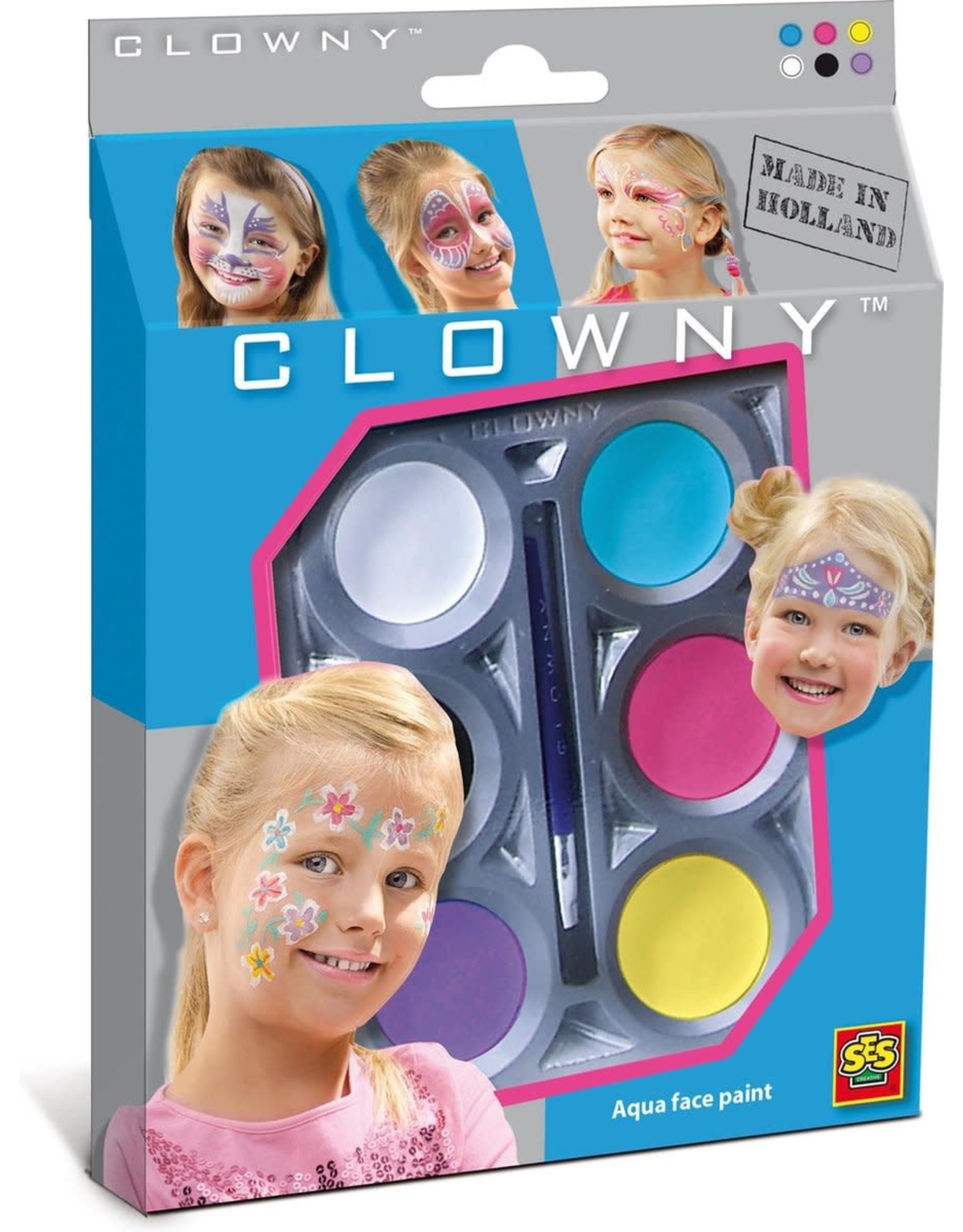 SES Creative SES Creative Clowny 09664 Aquaschmink 6 Kleuren