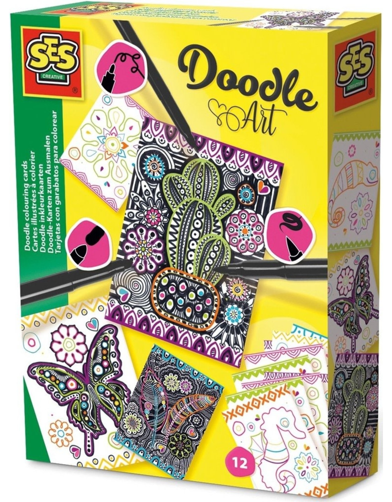 SES Creative SES Creative 14013 Doodle Inkleurkaarten