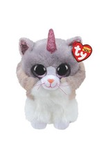 Ty Ty Beanie Buddy Asher de wit/grijs/paarse Kat 24cm