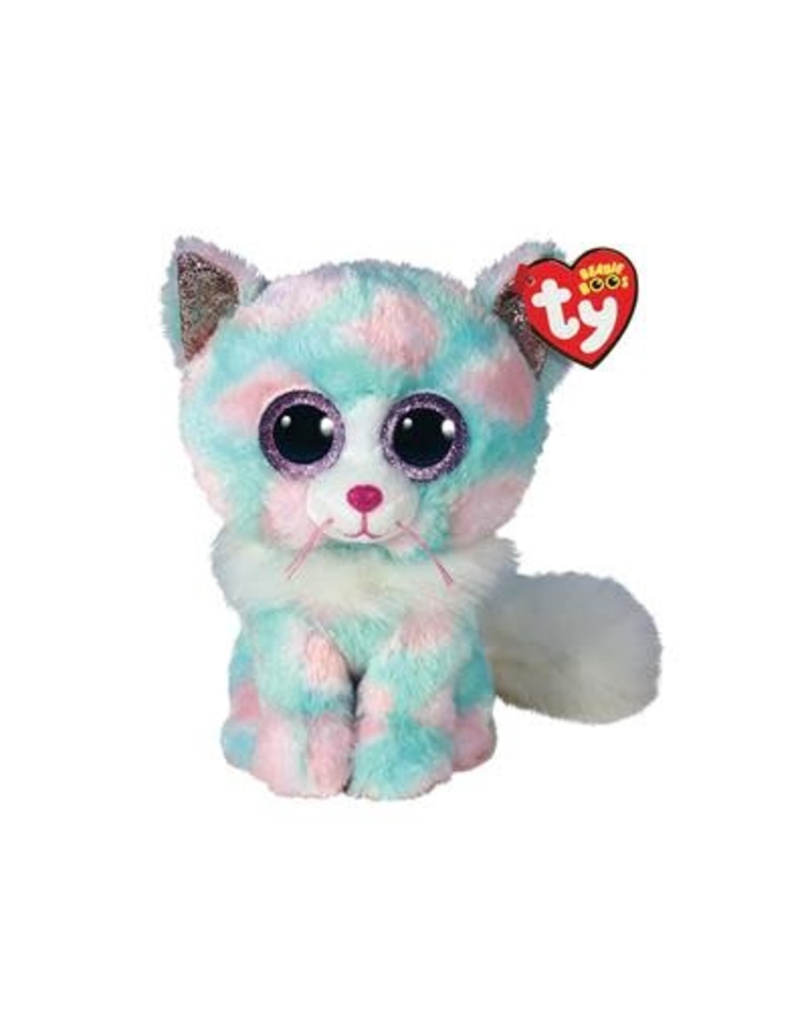 Ty Ty Beanie Boo's  Opal de Groen/Roze Kat  15cm