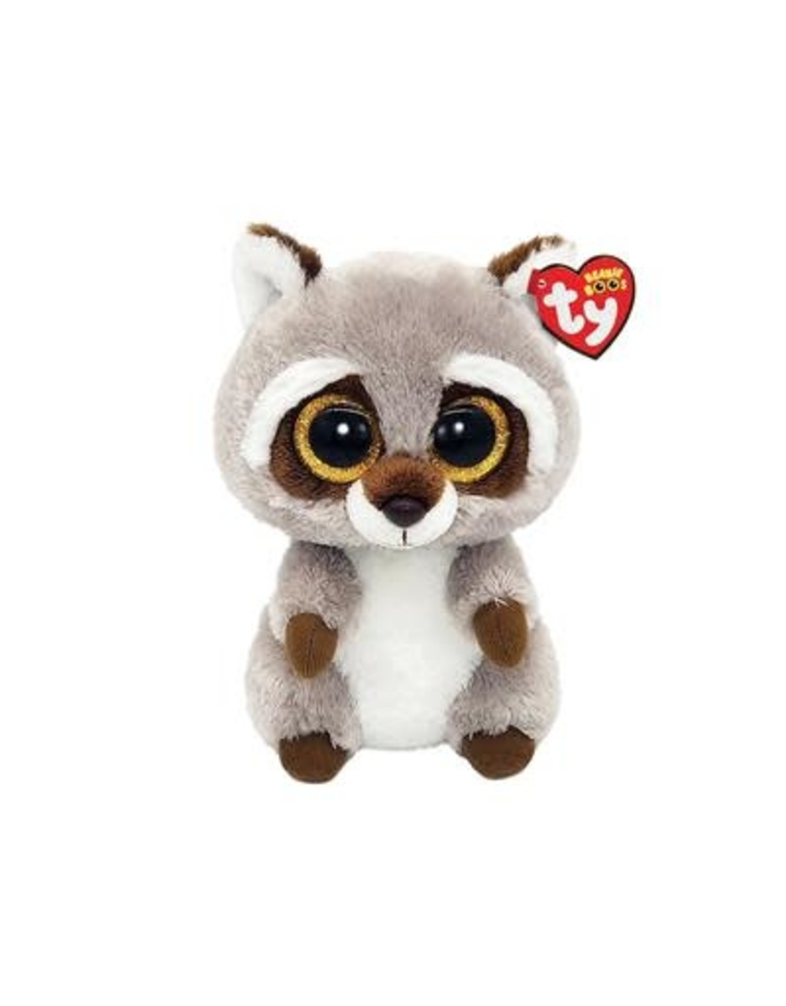 Ty Ty Beanie Boo's Oakie de grijze Wasbeer 15cm