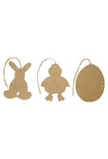 Paashangers Papier-Maché, 6 Stuks