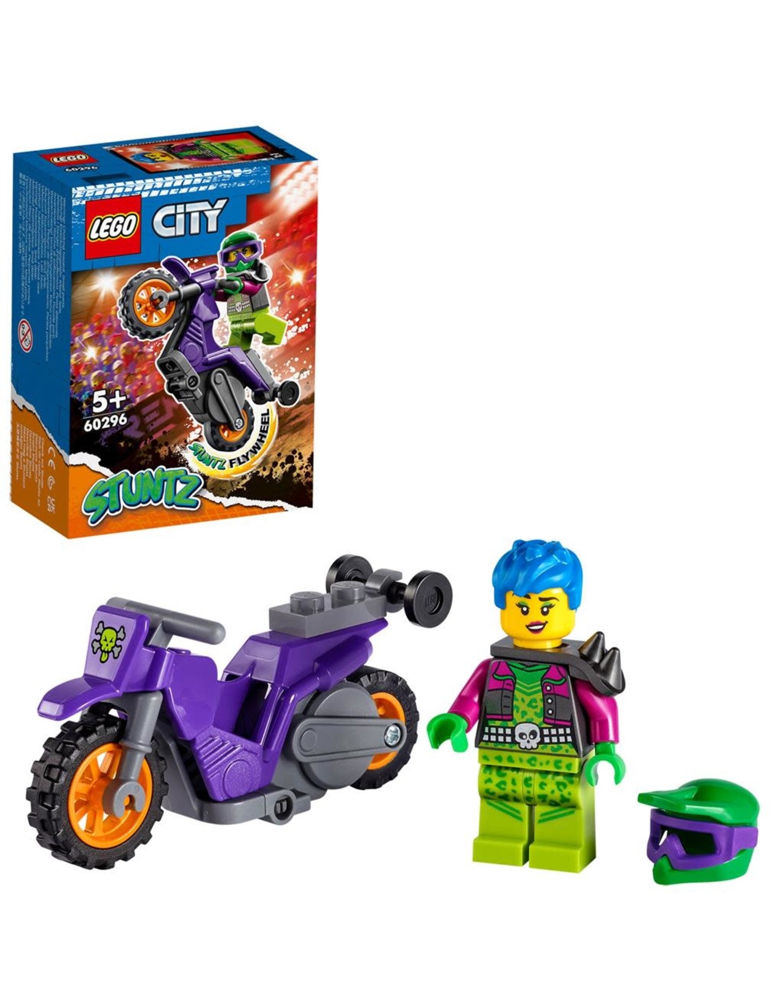 LEGO Lego City 60296  Stuntz Wheelie Stuntmotor