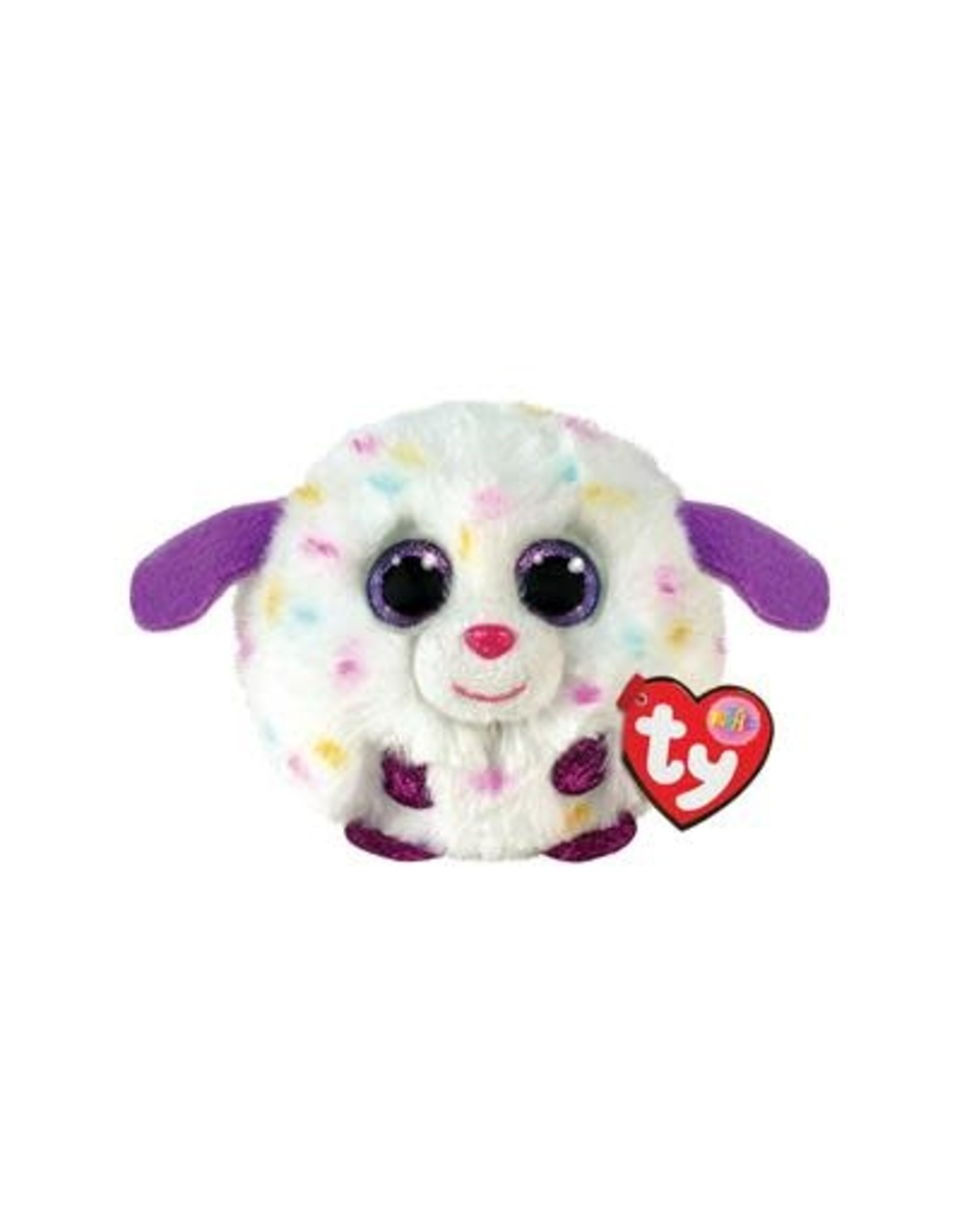Ty Ty Teeny Puffies Munchkin het wit/paarse Lam 10 cm