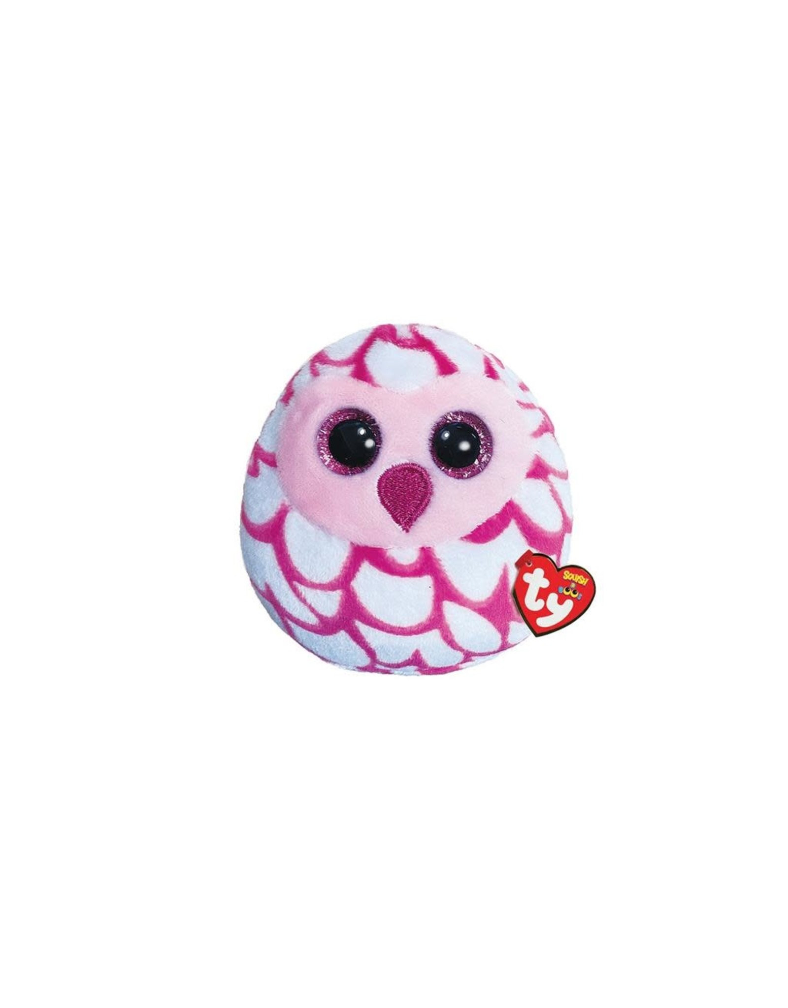 Ty Ty Teeny Squish a Boo Pinky de Roze/Witte Uil - 8cm