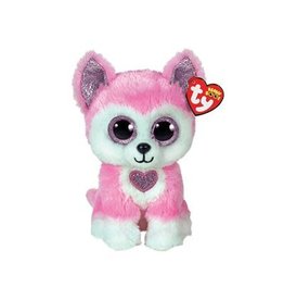 Ty Ty Beanie Boo's Hunk de roze/witte Husky 15 cm, Valentijn