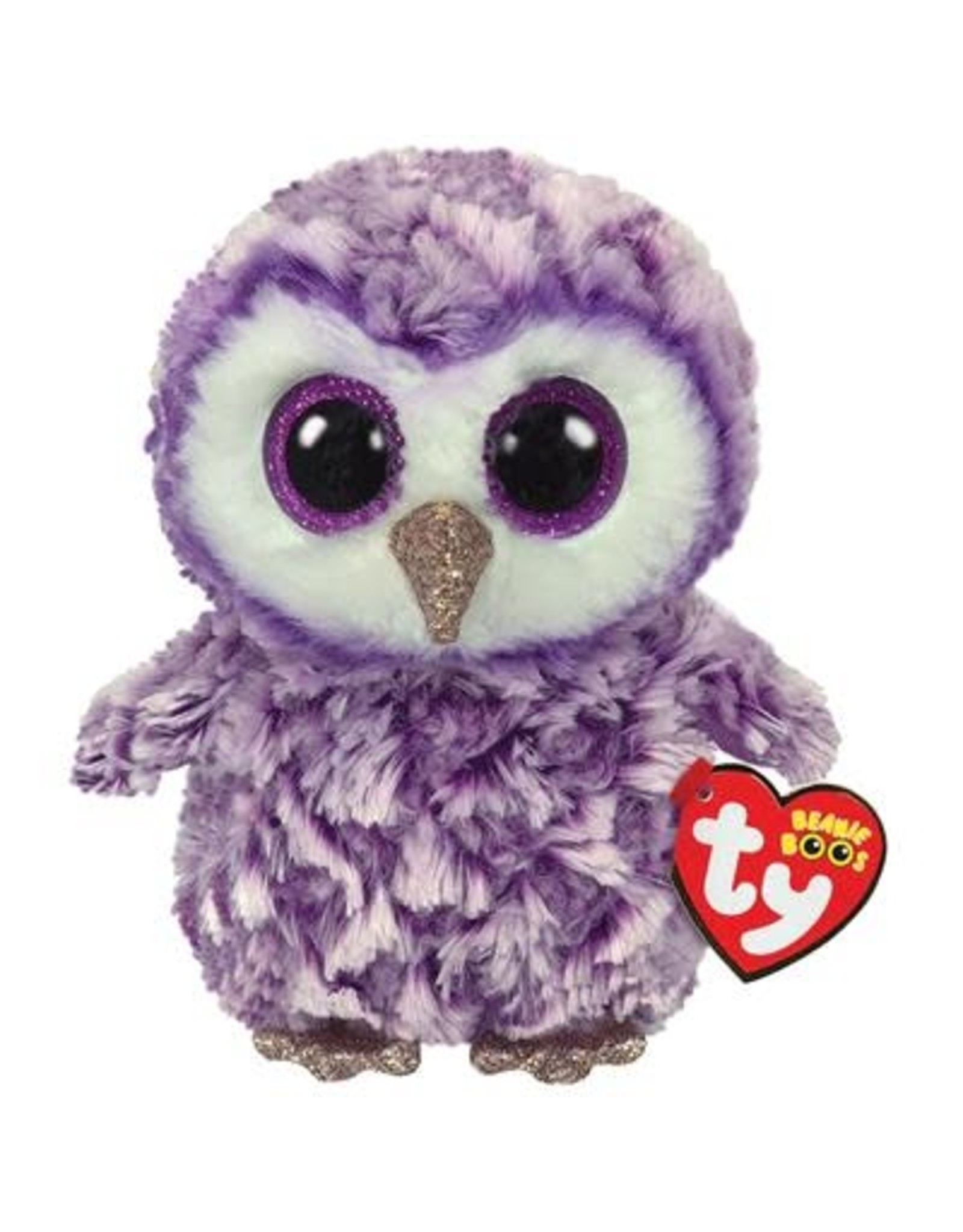 Ty Ty Beanie Boo's Moonlight de paarse Uil 15cm