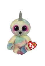 Ty Ty Beanie Boo's Cooper Sloth de multicolor unicorn Luiaard 15cm