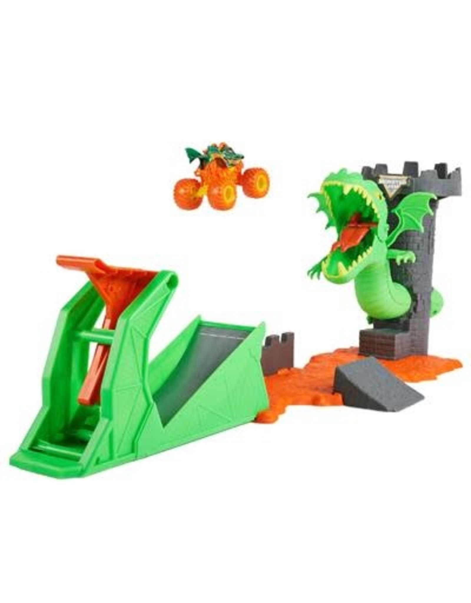 Spinmaster Monster Jam 1:64 Duelling Dragon Stunt Playset, Draken speelset