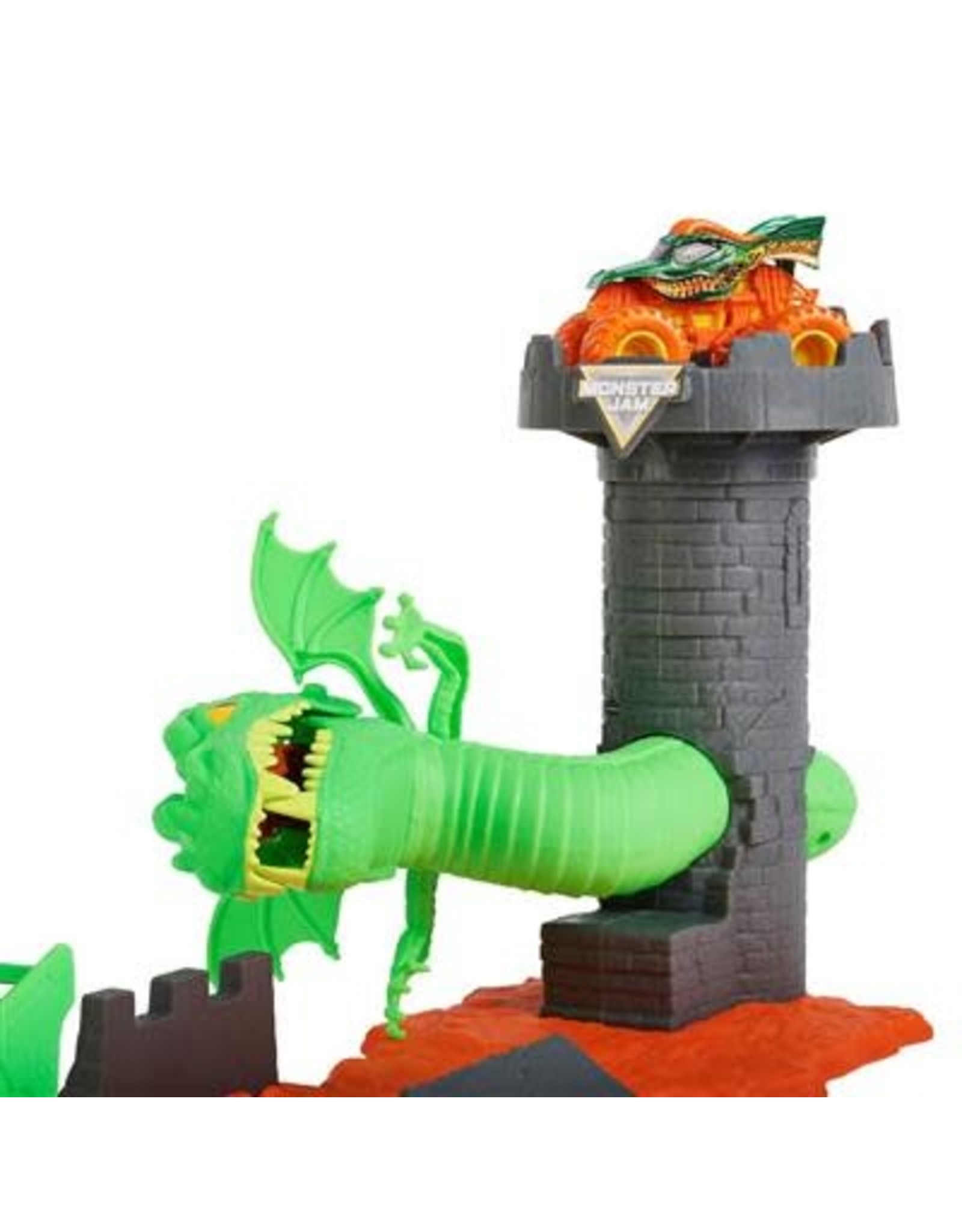 Spinmaster Monster Jam 1:64 Duelling Dragon Stunt Playset, Draken speelset