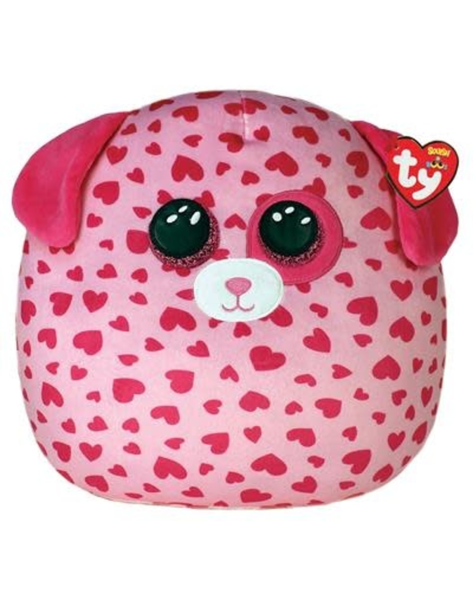 Ty Ty Squish a Boo Tickle de roze hartjes hond 31cm